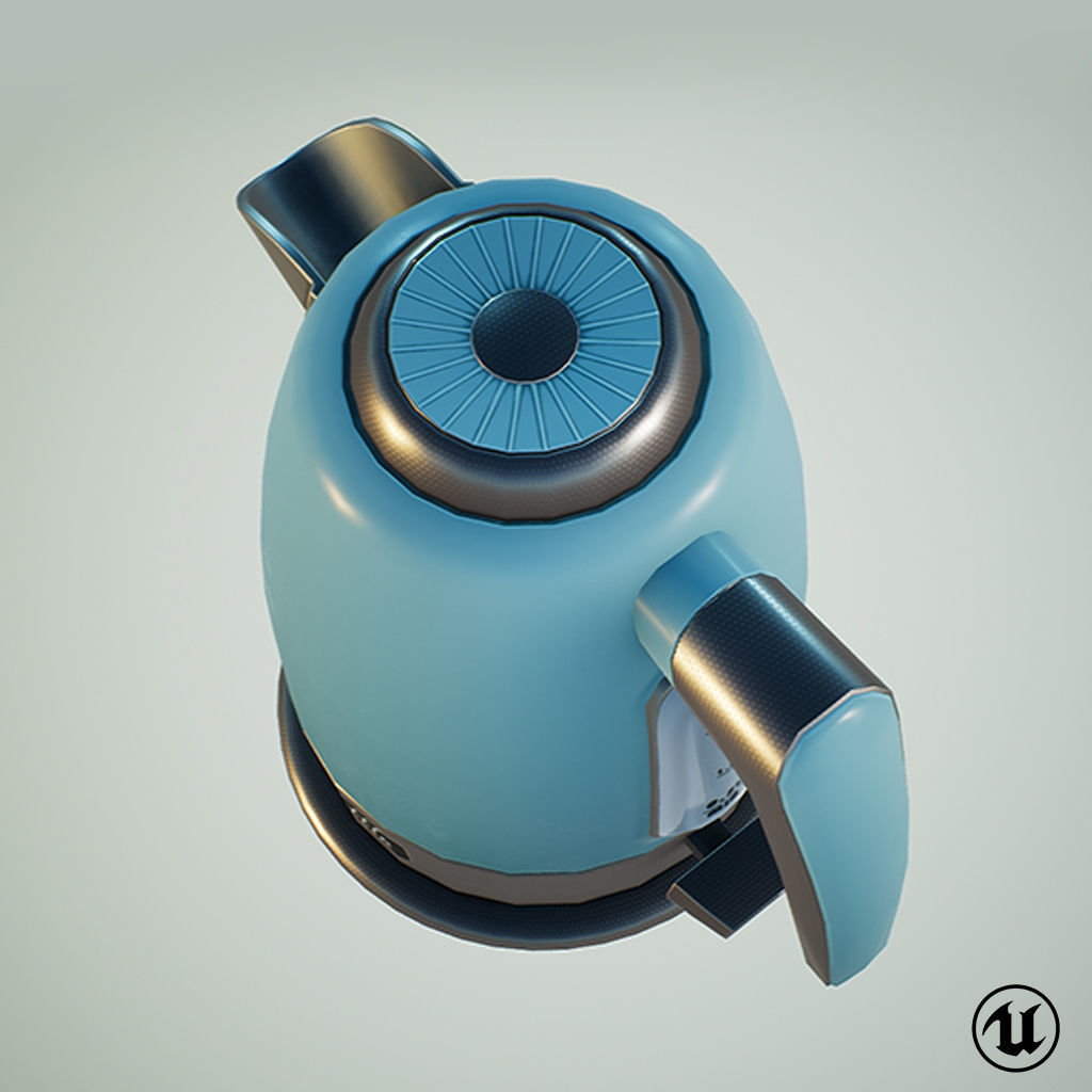 Electric Kettle Low-poly 3D model_31