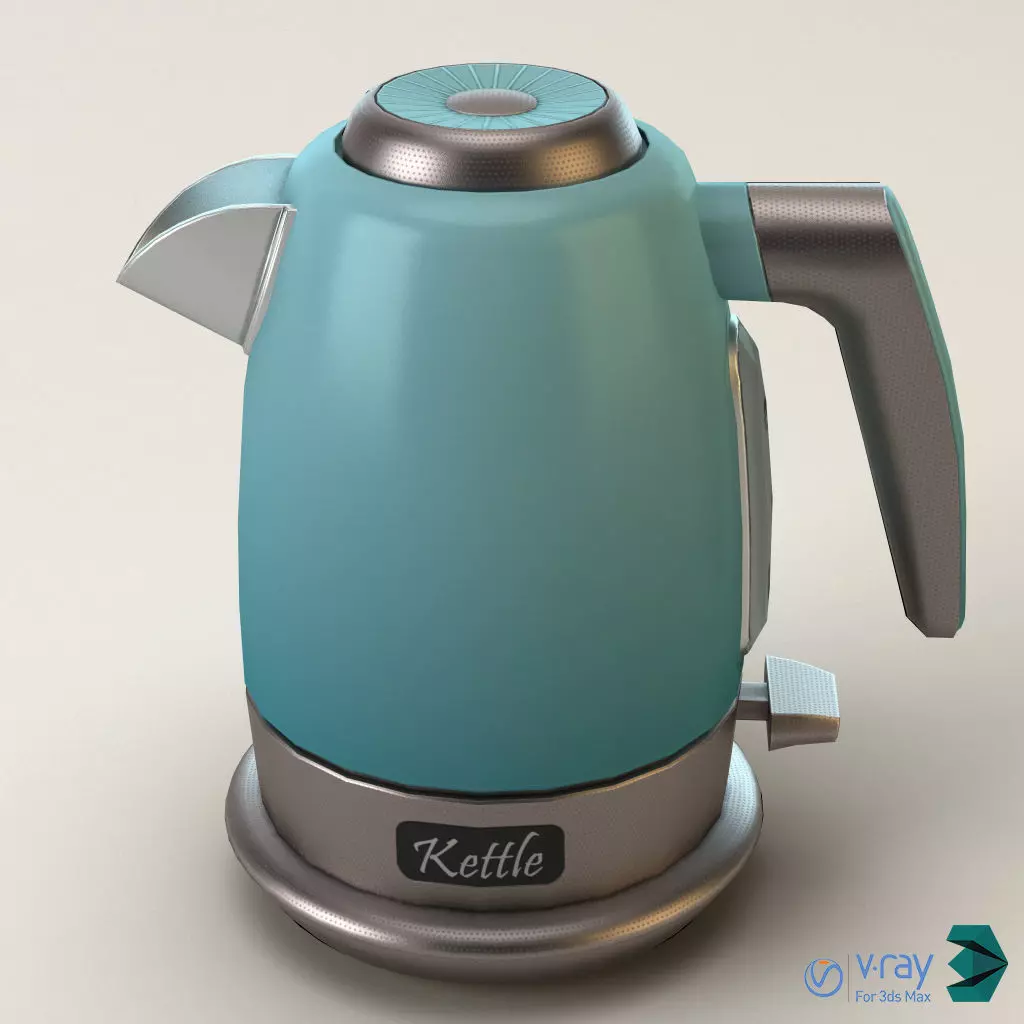 Electric Kettle Low-poly 3D model_0