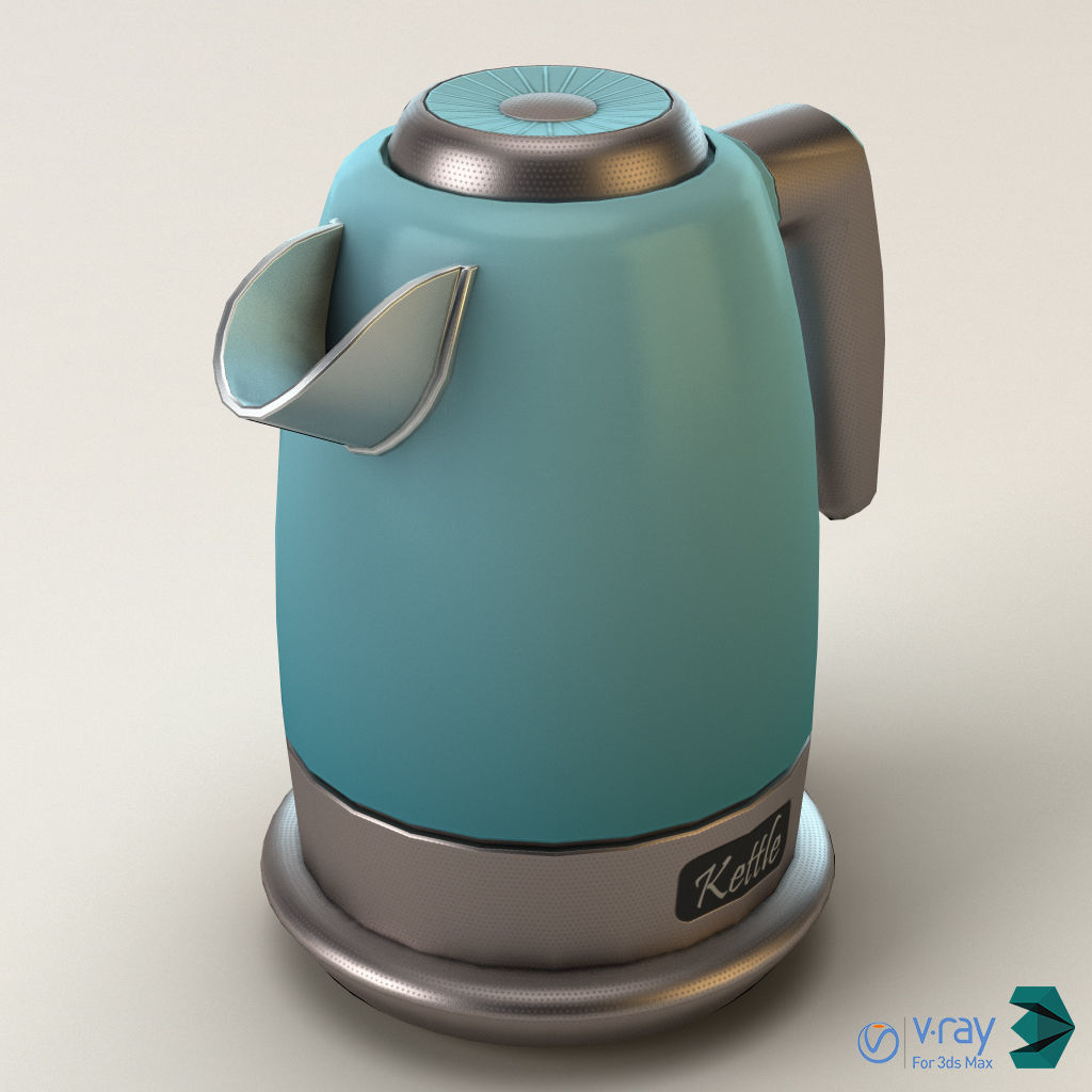 Electric Kettle Low-poly 3D model_16