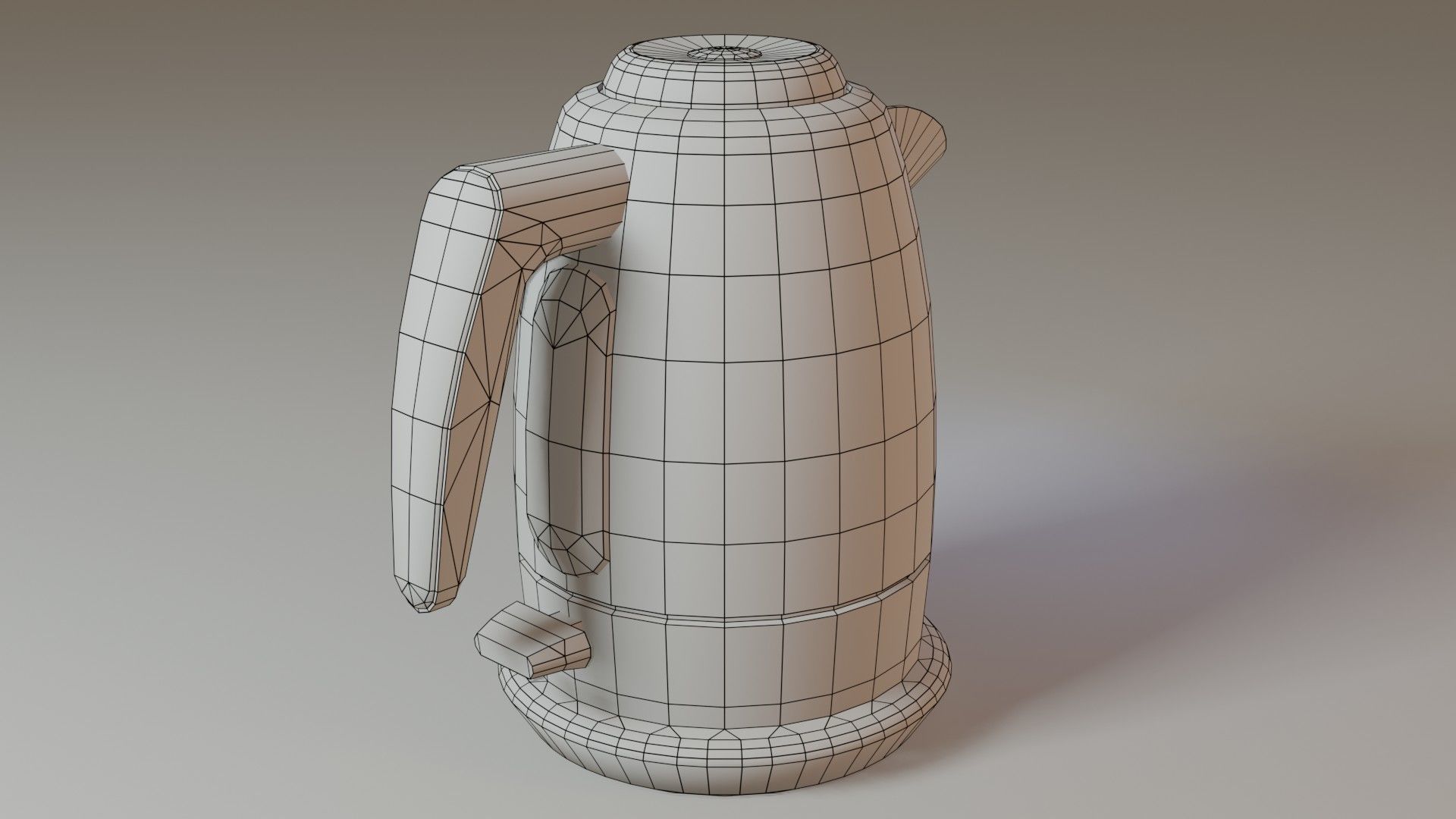 Electric Kettle Low-poly 3D model_33