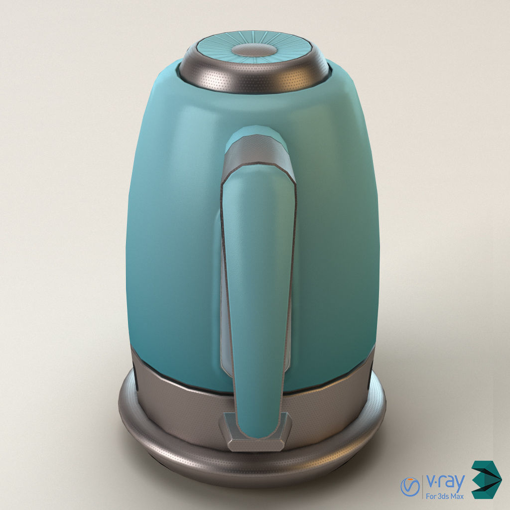 Electric Kettle Low-poly 3D model_19