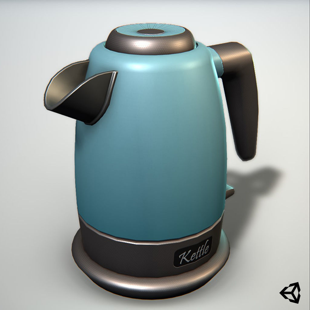 Electric Kettle Low-poly 3D model_29