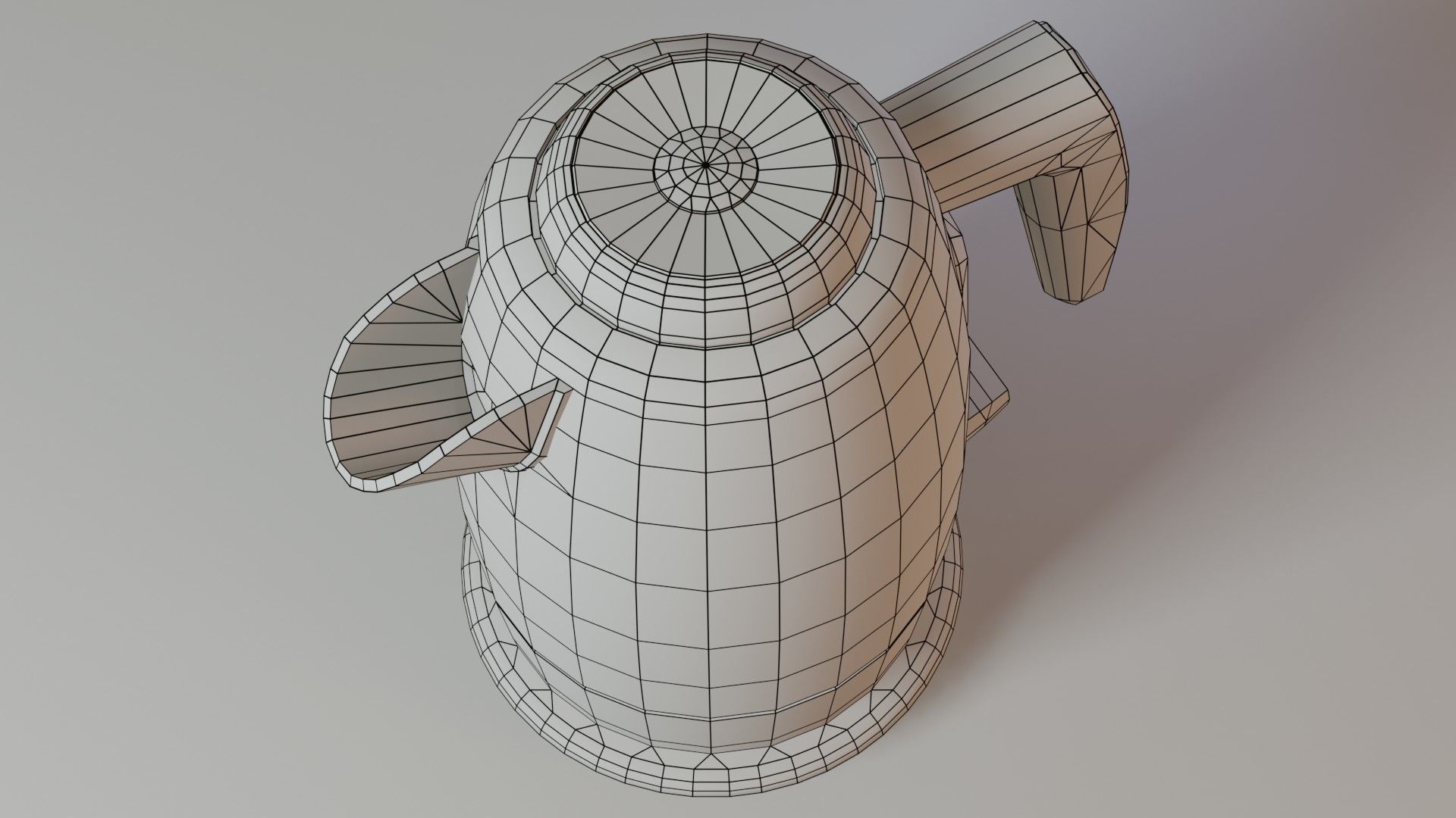 Electric Kettle Low-poly 3D model_34