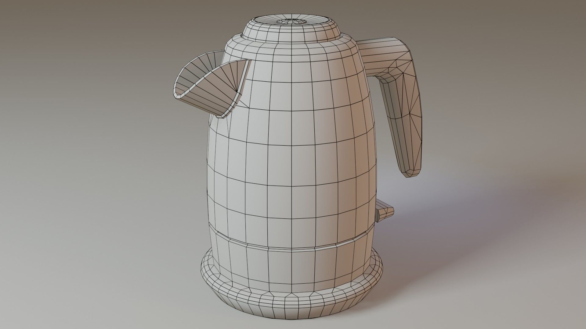 Electric Kettle Low-poly 3D model_35