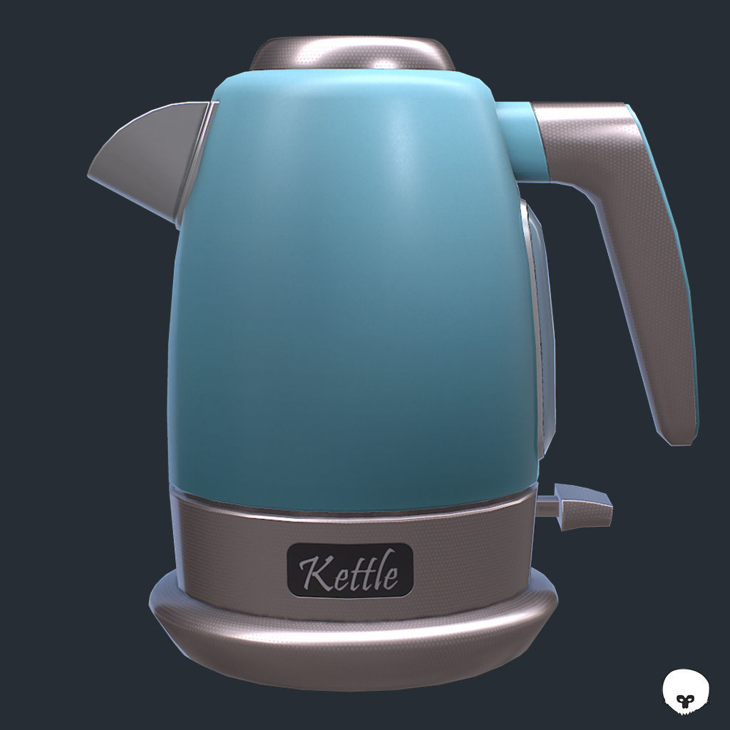 Electric Kettle Low-poly 3D model_23