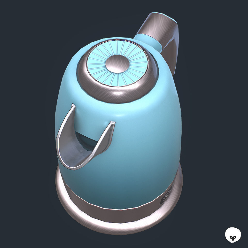 Electric Kettle Low-poly 3D model_24