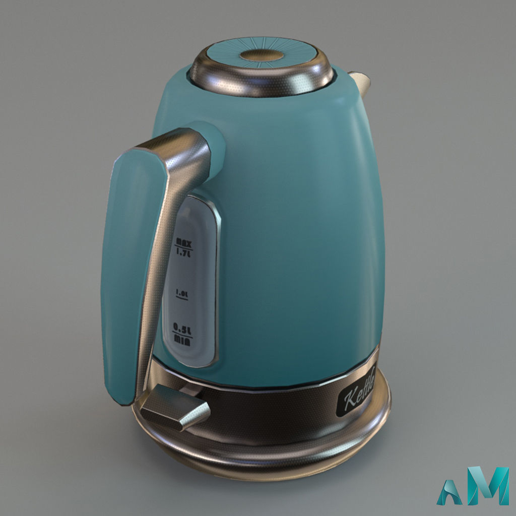 Electric Kettle Low-poly 3D model_21