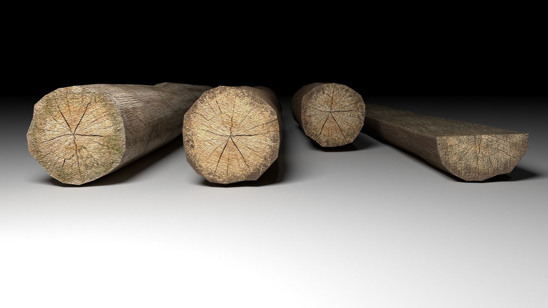 tree logs mini pack Low-poly 3D model_1