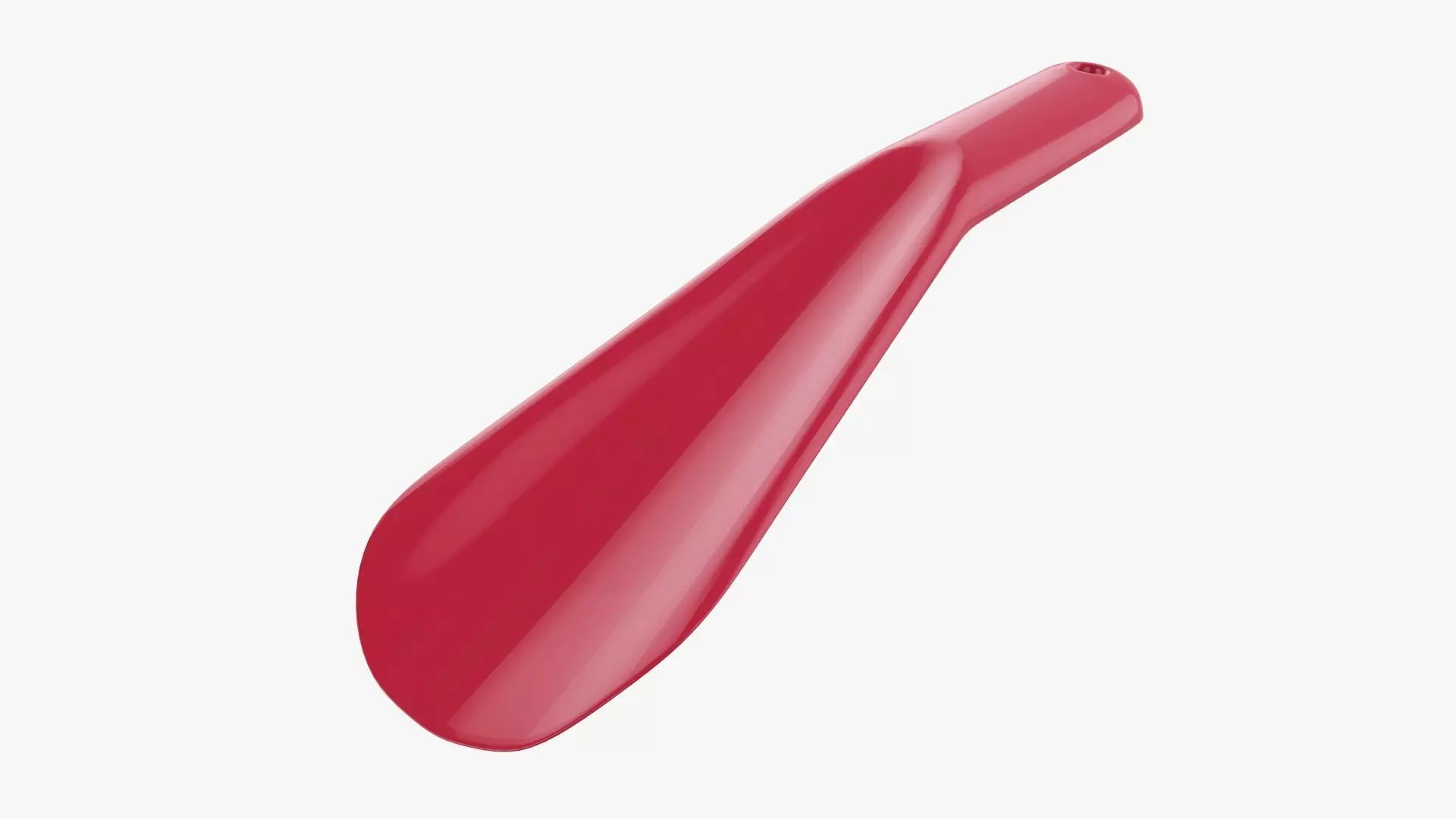 Shoehorn small plastic type 4 red 3D model_0