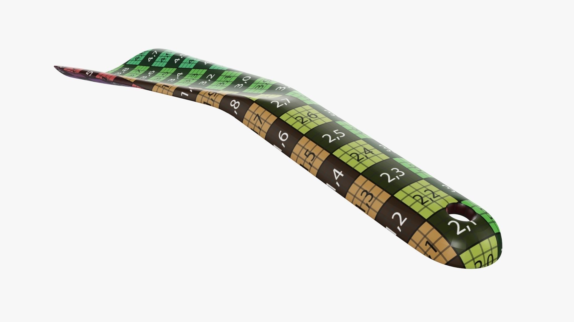 Shoehorn small plastic type 4 red 3D model_11