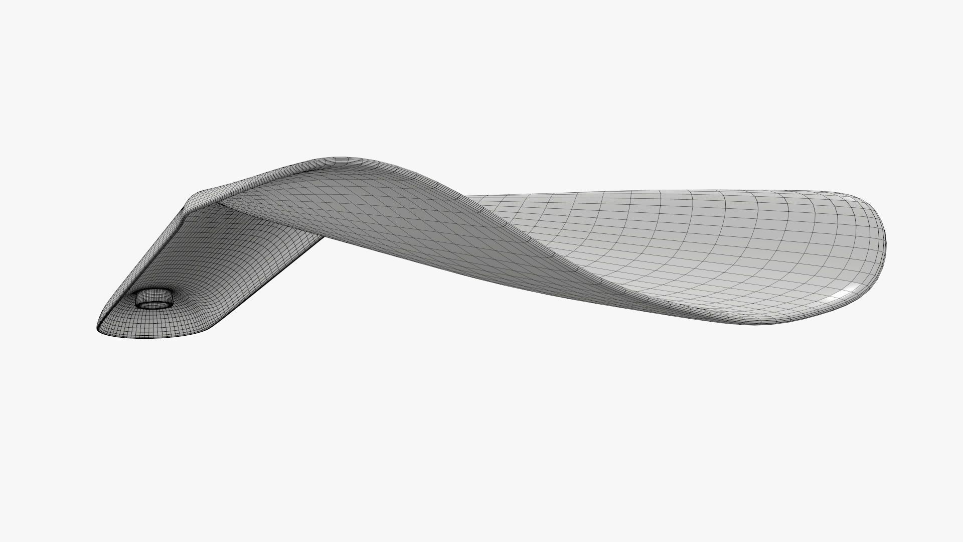 Shoehorn small plastic type 4 red 3D model_8