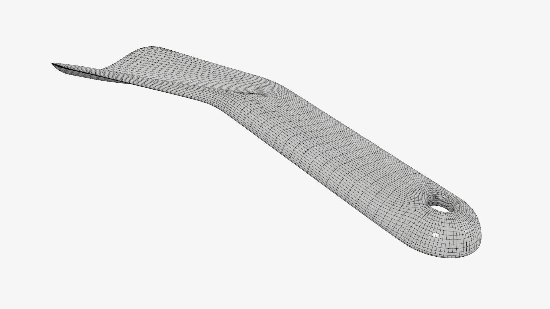 Shoehorn small plastic type 4 red 3D model_6