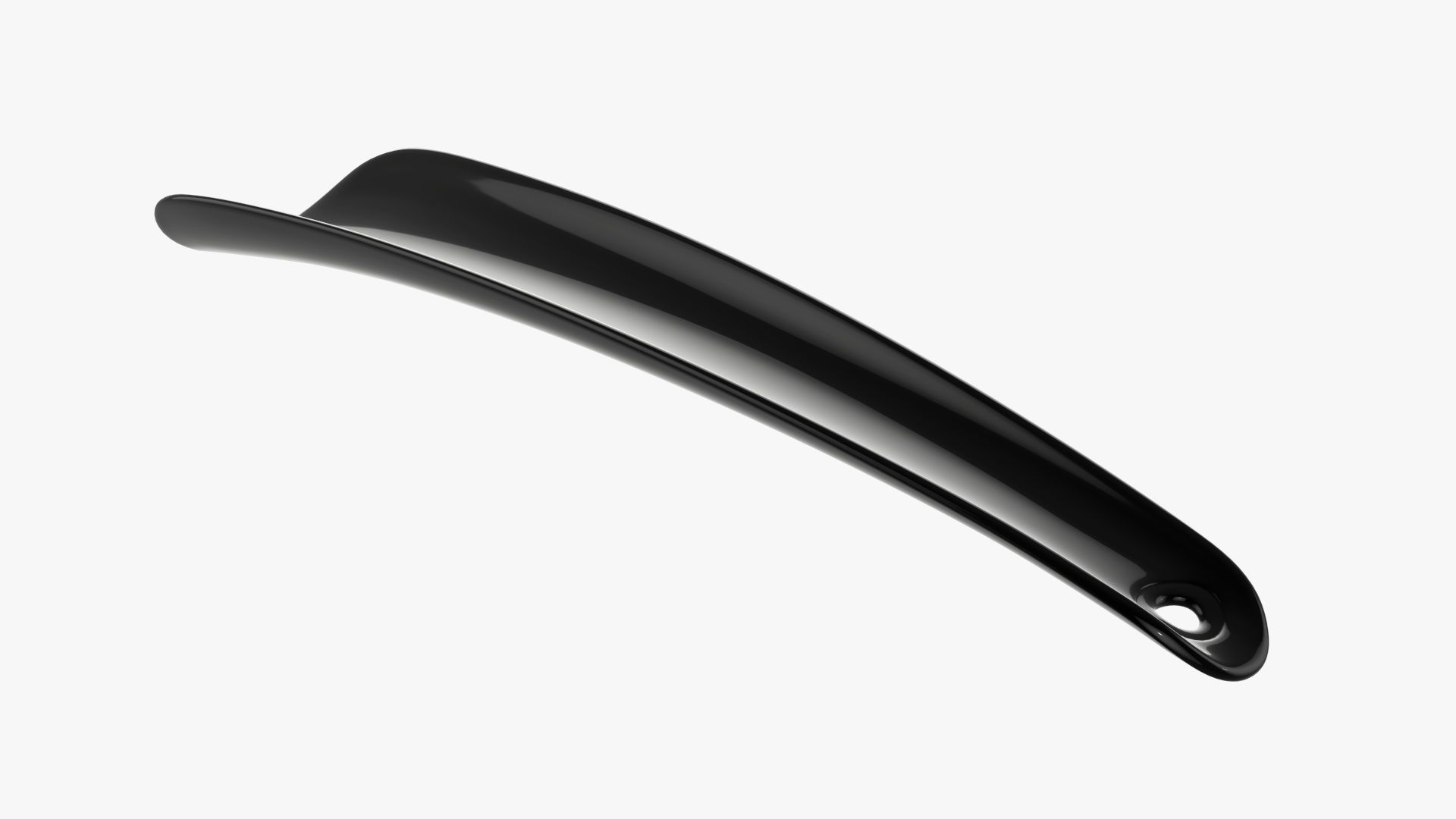 Shoehorn small plastic type 5 black 3D model_1
