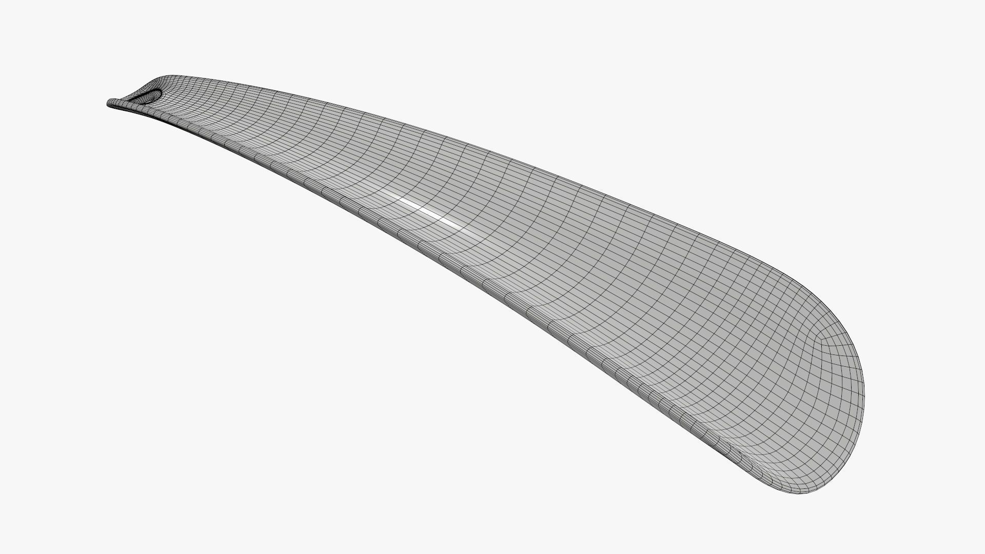 Shoehorn small plastic type 5 red 3D model_8