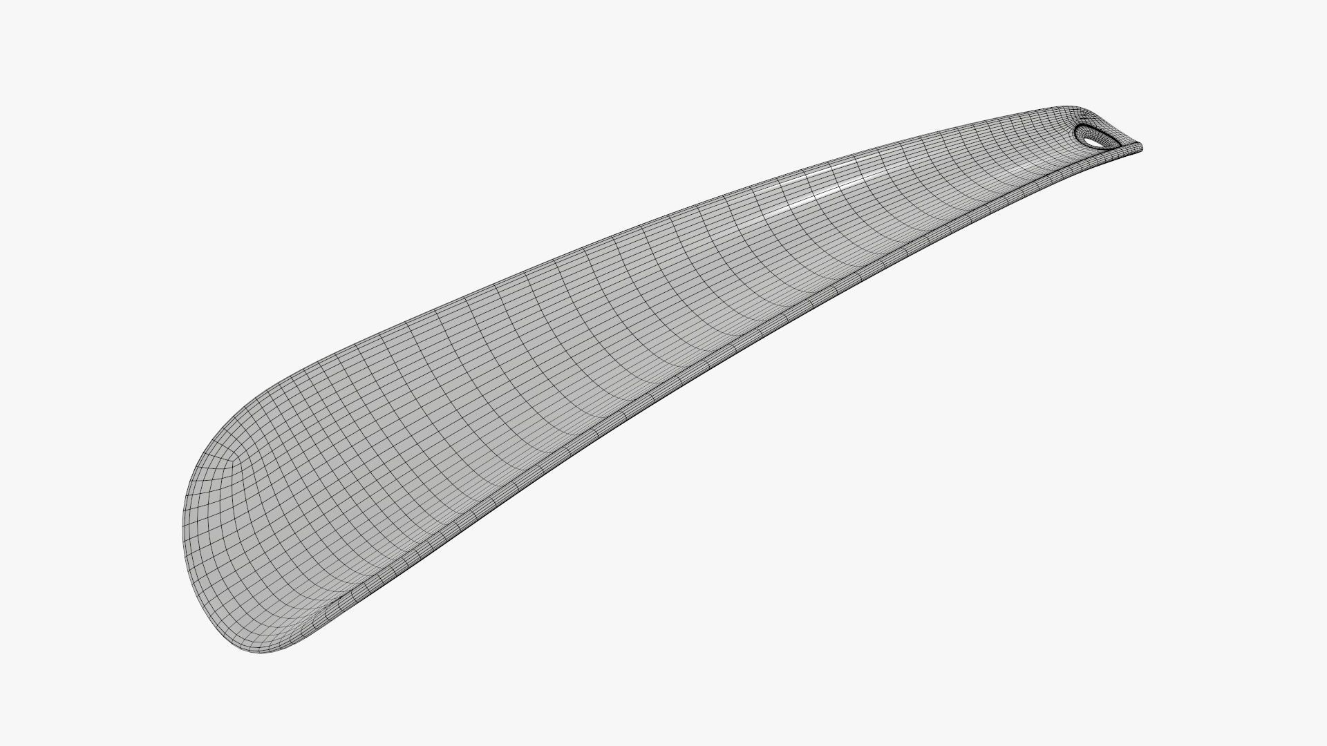 Shoehorn small plastic type 5 red 3D model_9