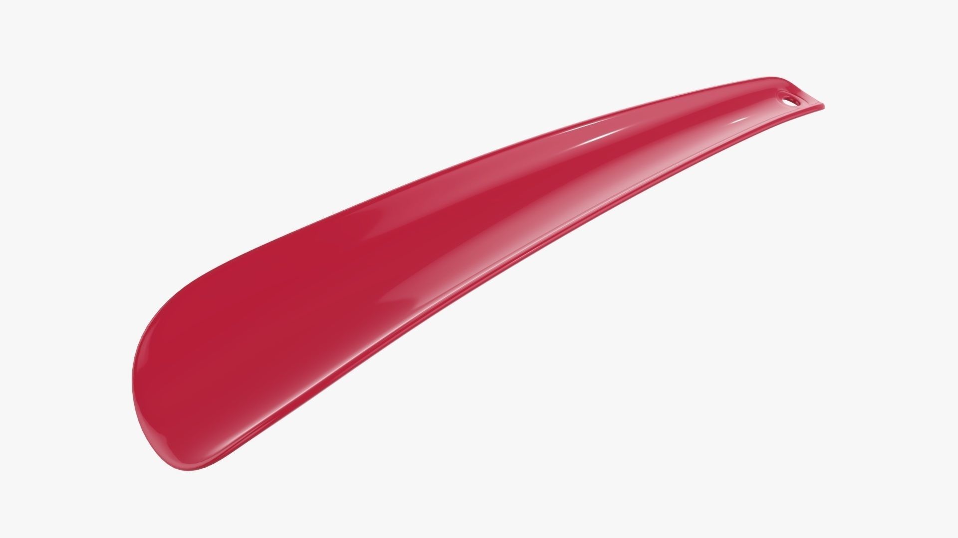 Shoehorn small plastic type 5 red 3D model_4