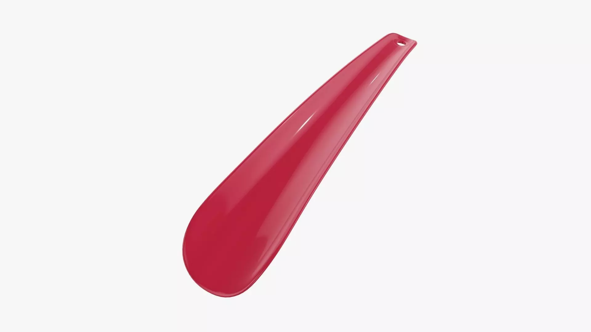 Shoehorn small plastic type 5 red 3D model_0