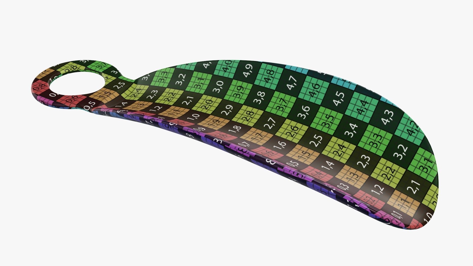 Shoehorn small plastic with hole 3D model_13