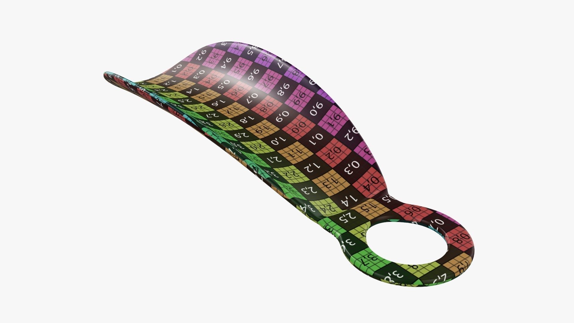 Shoehorn small plastic with hole 3D model_10