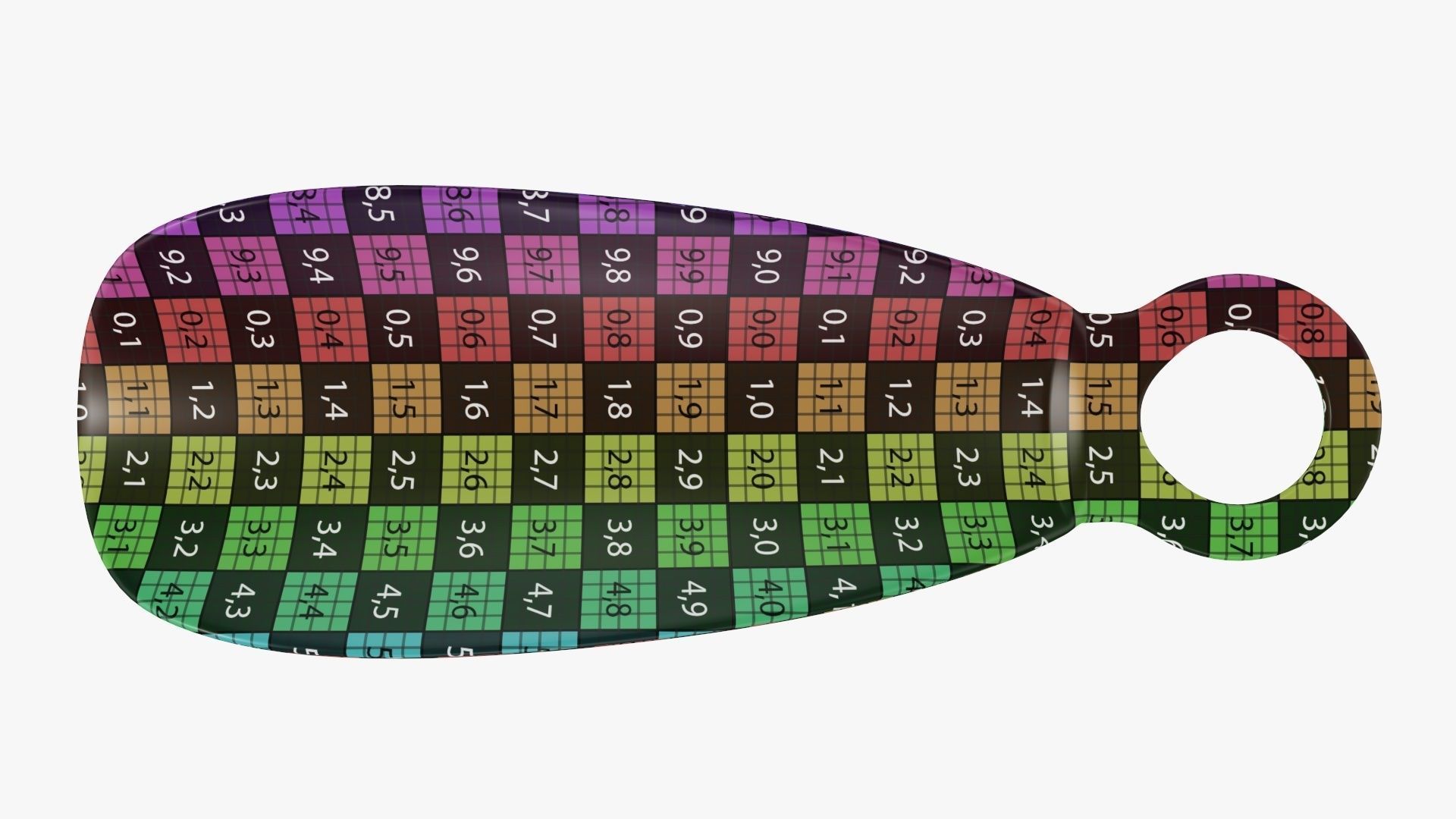 Shoehorn small plastic with hole 3D model_14