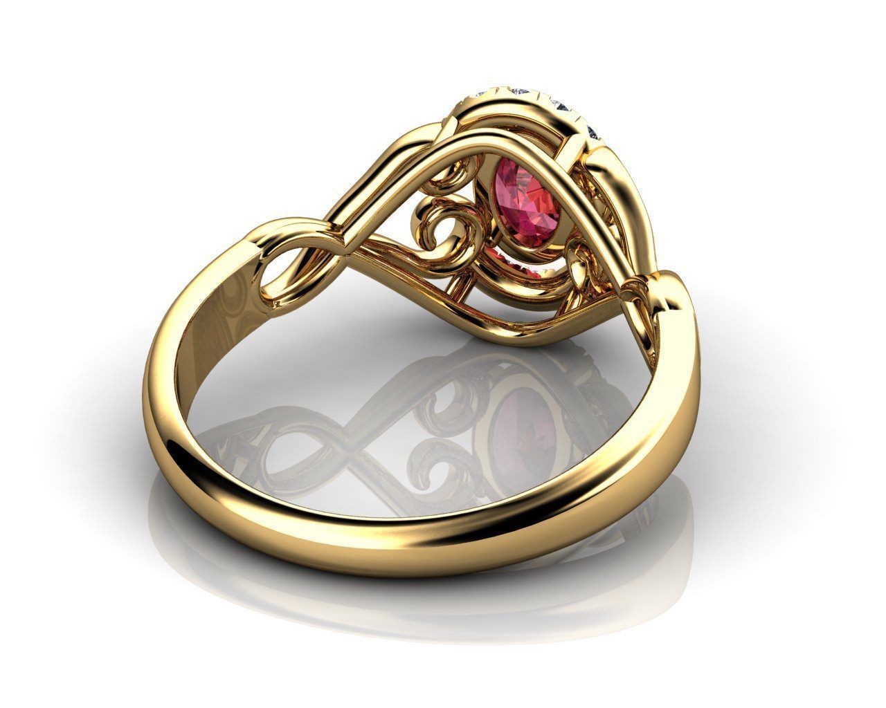 Antique Style Ring 3D print model_3