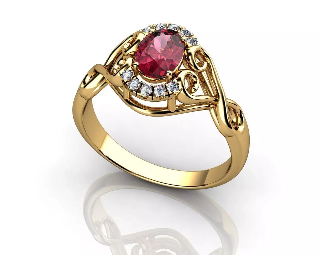 Antique Style Ring 3D print model_0