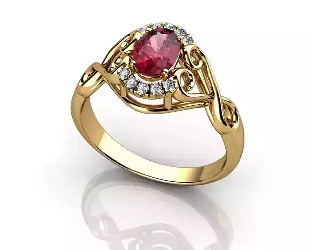 Antique Style Ring 3D print model