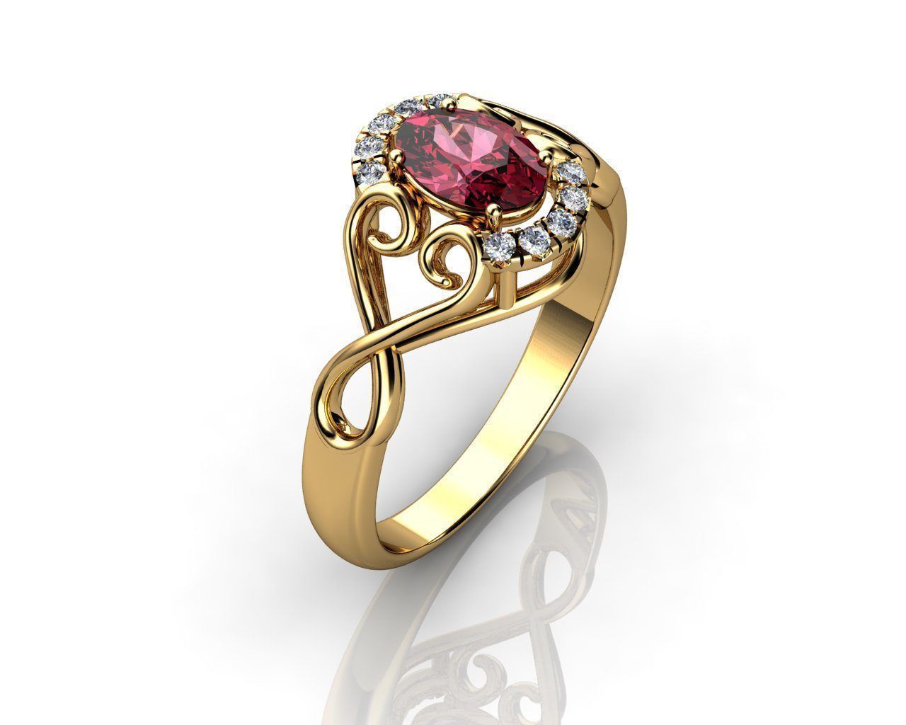 Antique Style Ring 3D print model_1
