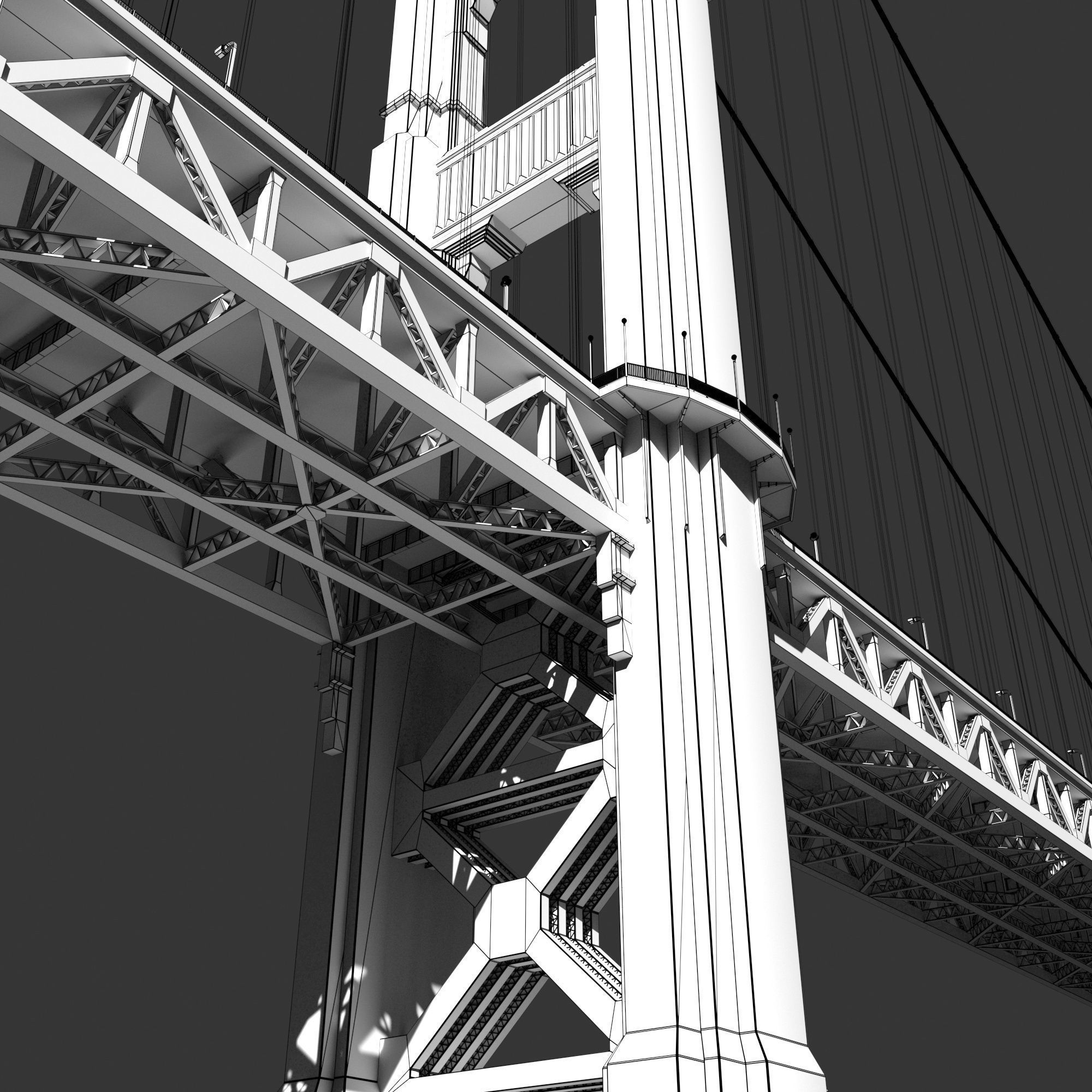 Golden Gate Bridge 3D model_3