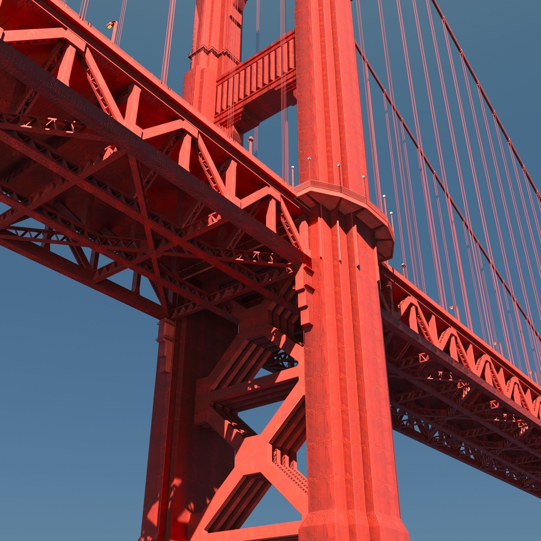 Golden Gate Bridge 3D model_2
