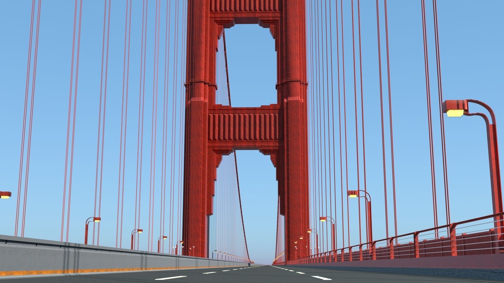 Golden Gate Bridge 3D model_15
