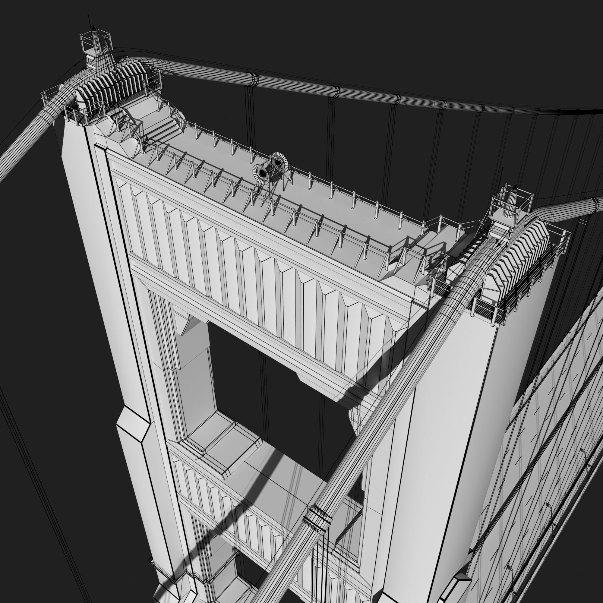 Golden Gate Bridge 3D model_7
