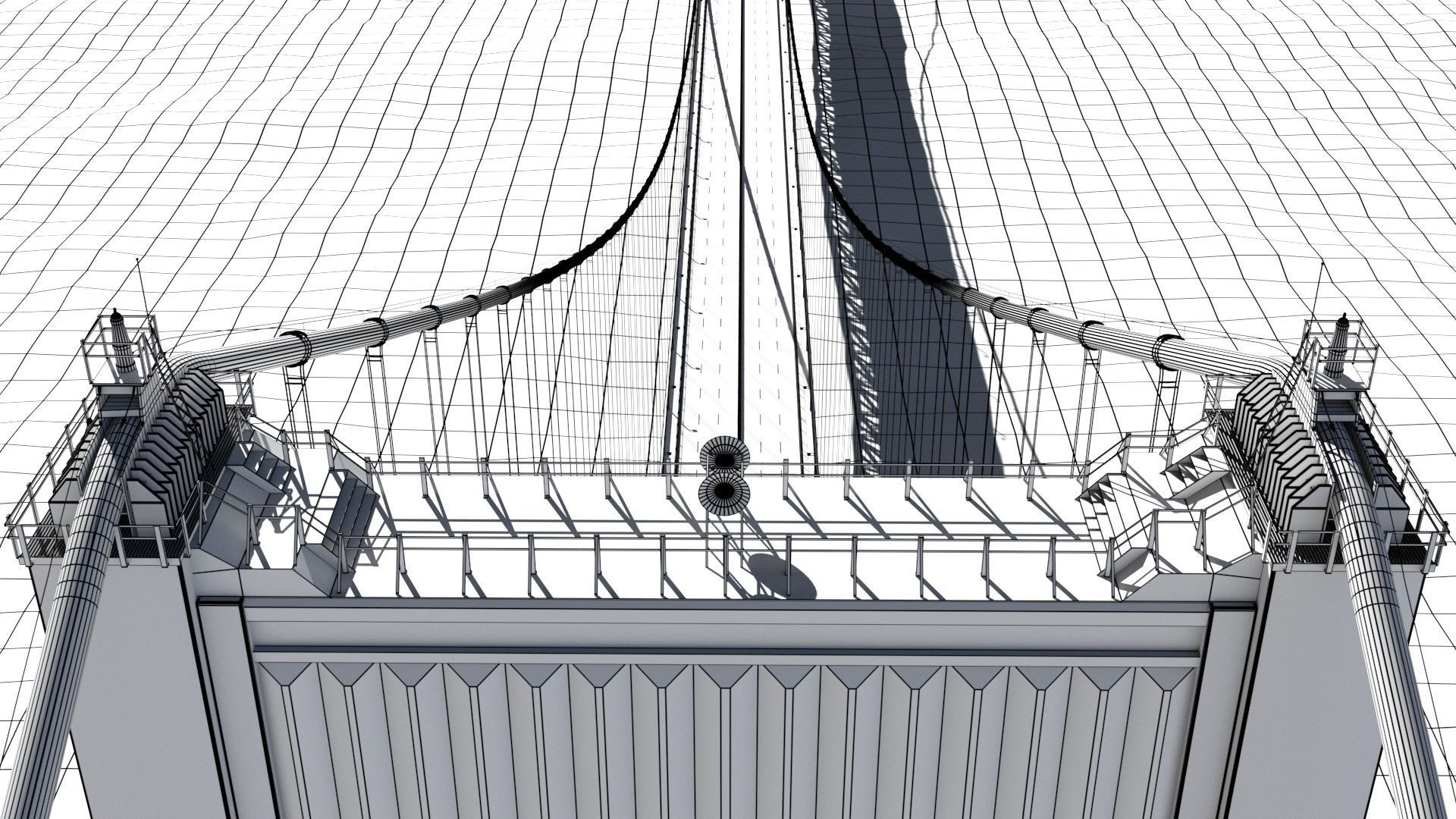 Golden Gate Bridge 3D model_10