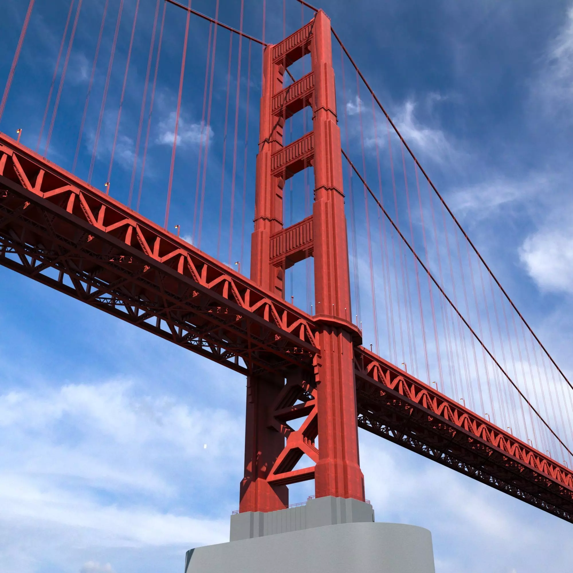 Golden Gate Bridge 3D model_0