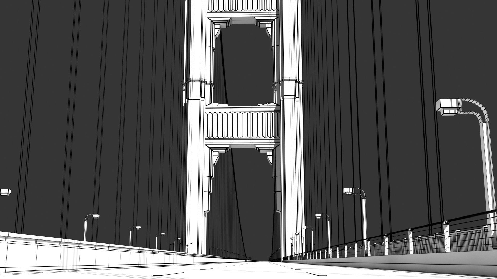 Golden Gate Bridge 3D model_16