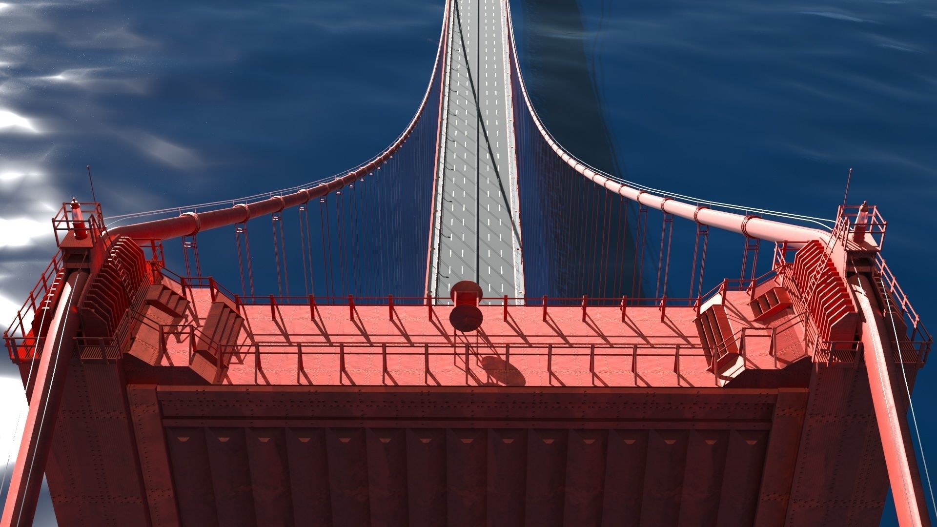 Golden Gate Bridge 3D model_9