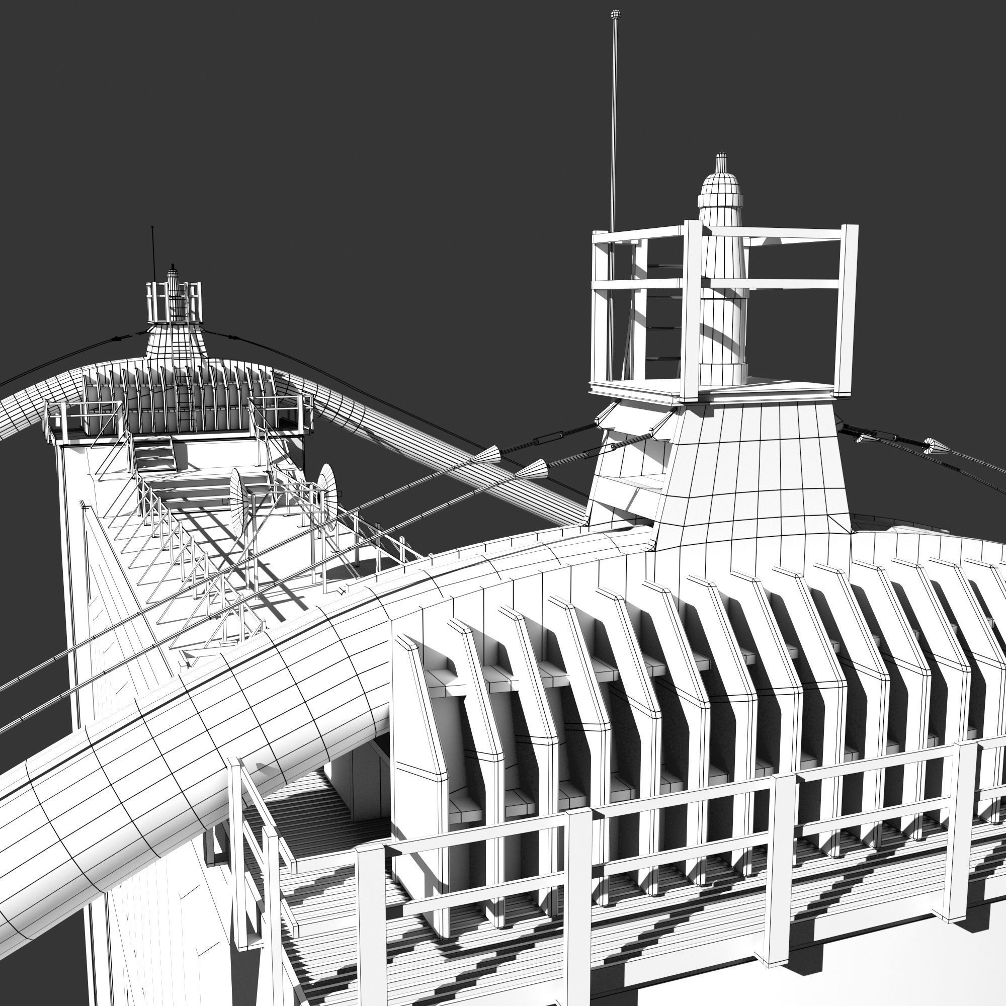 Golden Gate Bridge 3D model_8