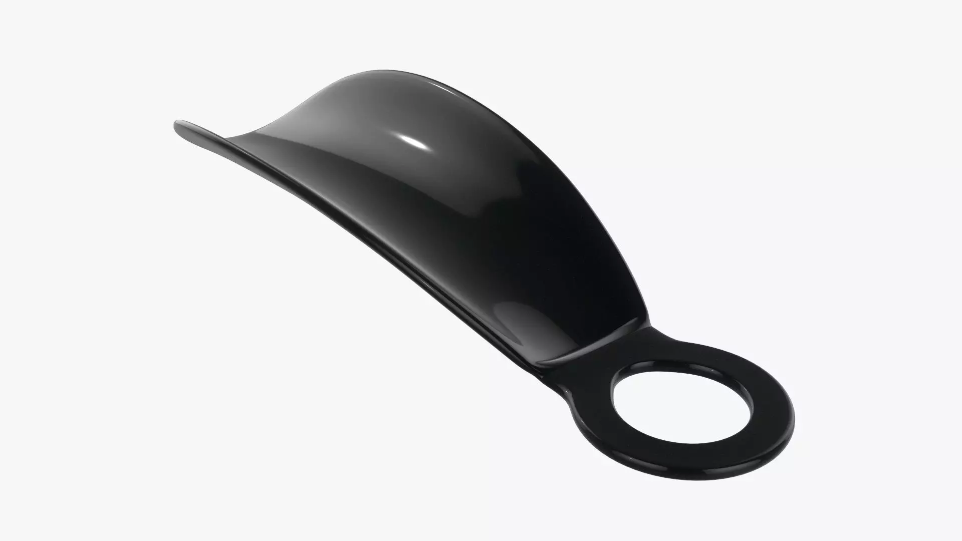 Shoehorn small plastic with hole v2 3D model_0