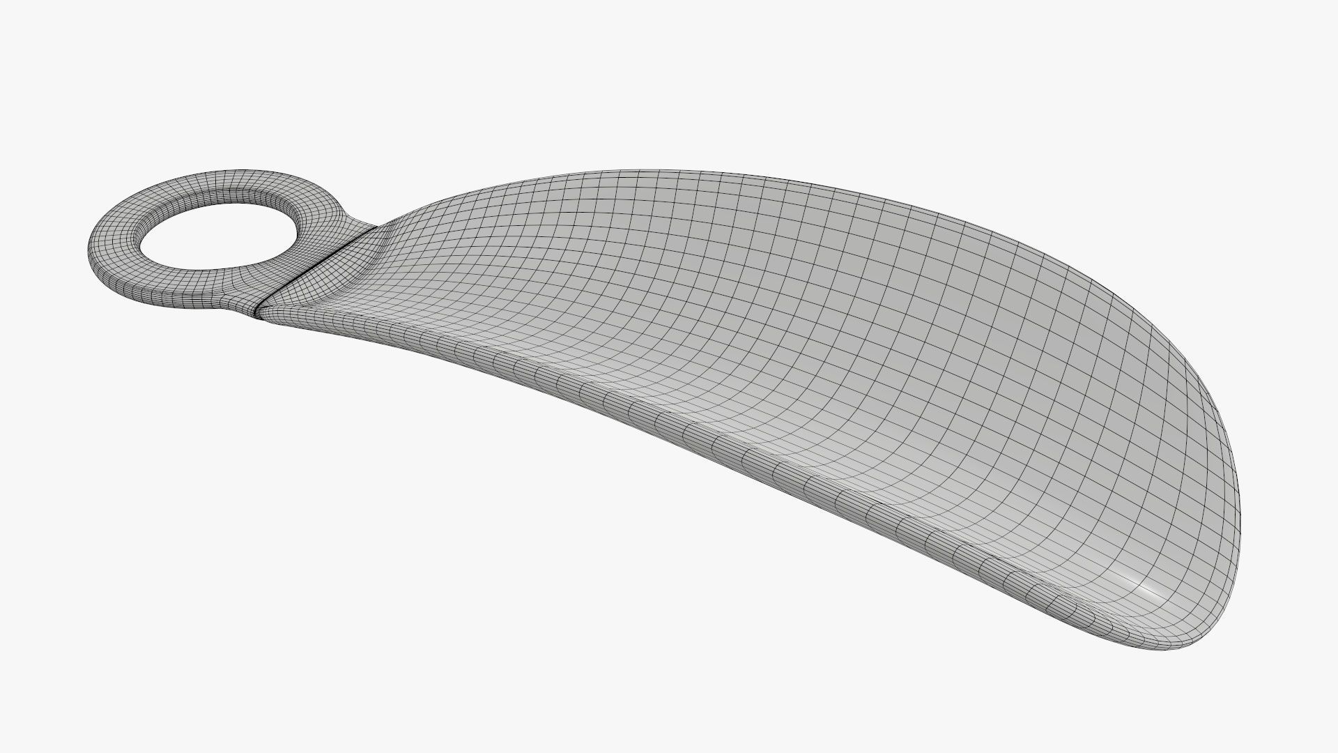 Shoehorn small plastic with hole v4 3D model_8