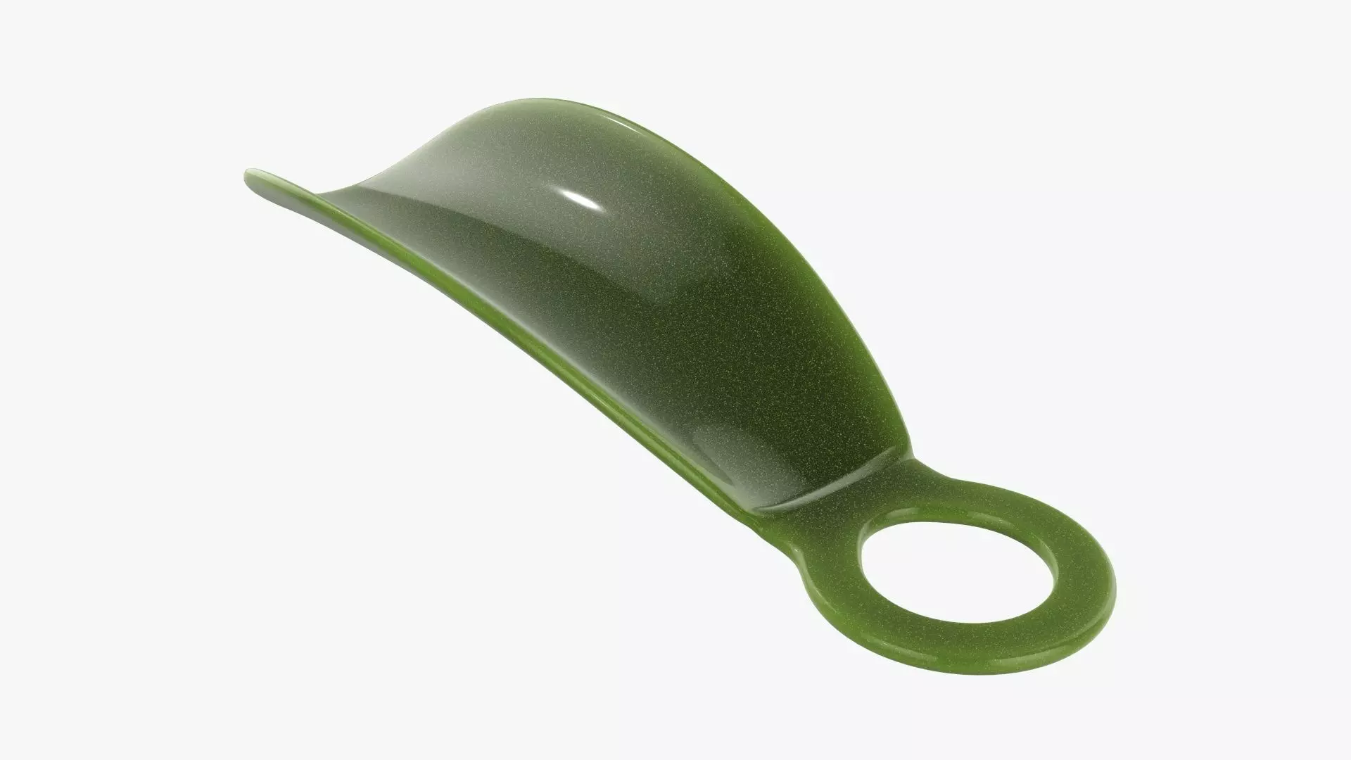 Shoehorn small plastic with hole v4 3D model_0