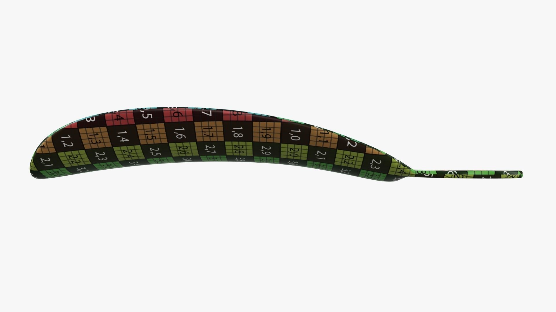 Shoehorn small plastic with hole v4 3D model_12