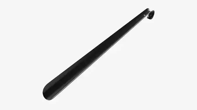 Shoehorn tall plastic with hole 3D model