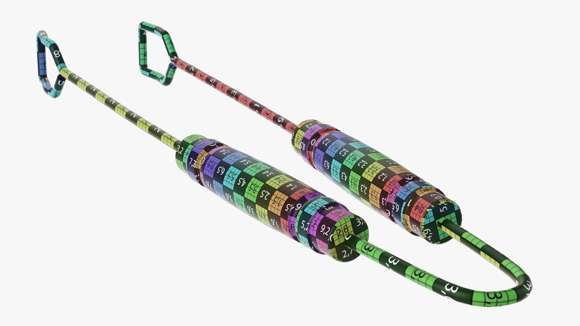 Barbecue grill tongs with wooden handle 3D model_13