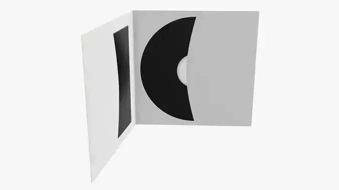 DVD CD paper envelope brochure 3D model