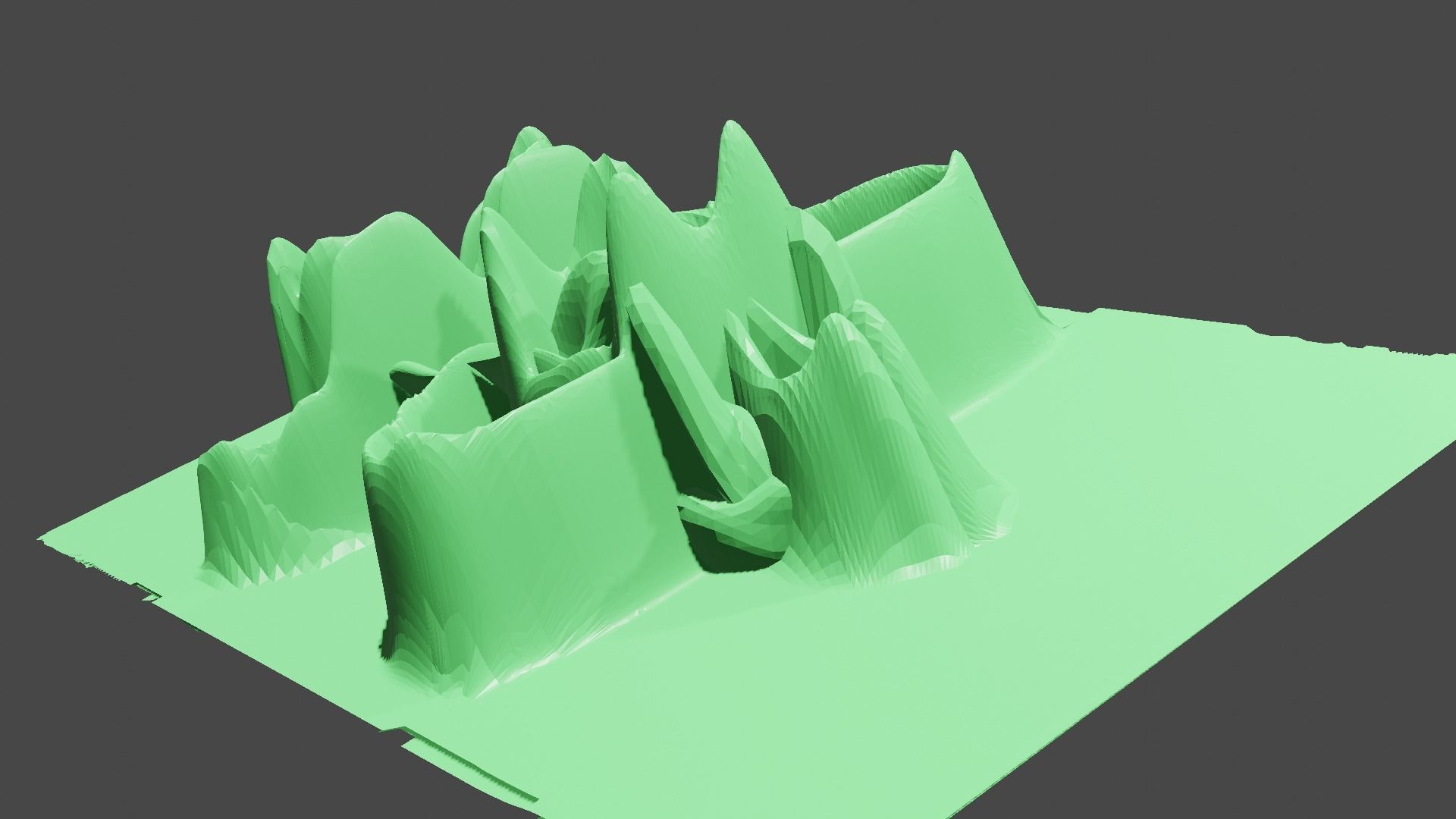 Mountain are beauty of games Low-poly 3D model_2