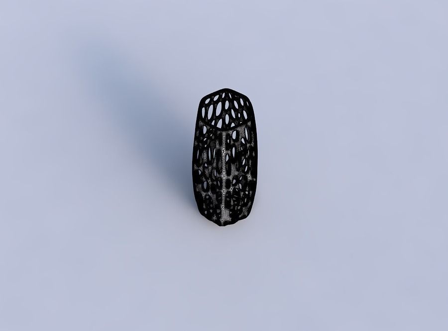 Vase hexagon with smooth organic lattice 3D print model_6