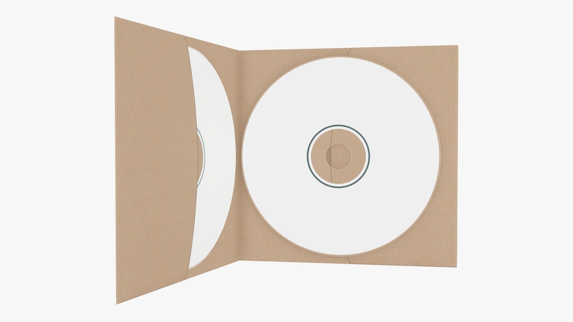 DVD in a paper brochure 3D model_1
