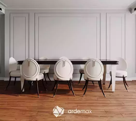 Table with chairs by Turri