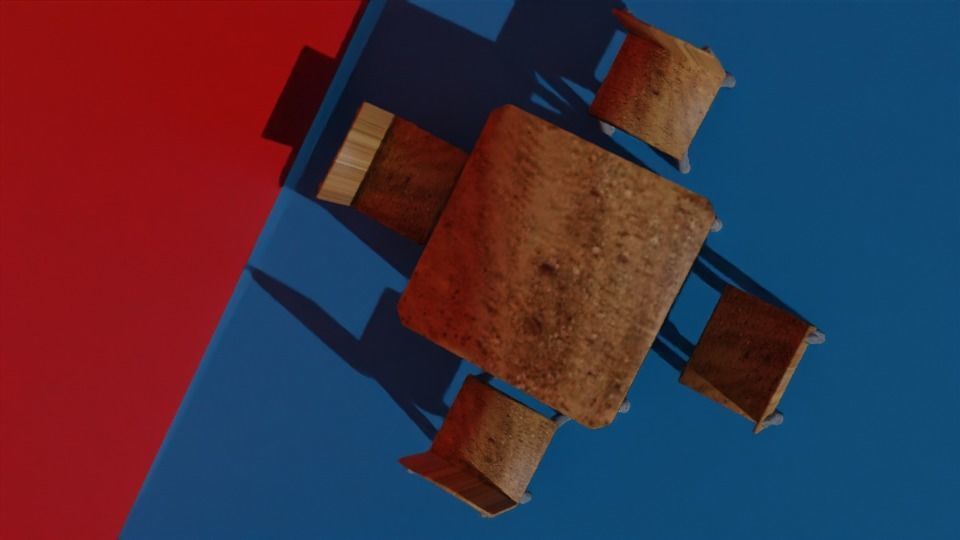 get new table and chairs with nice design 3D model_1