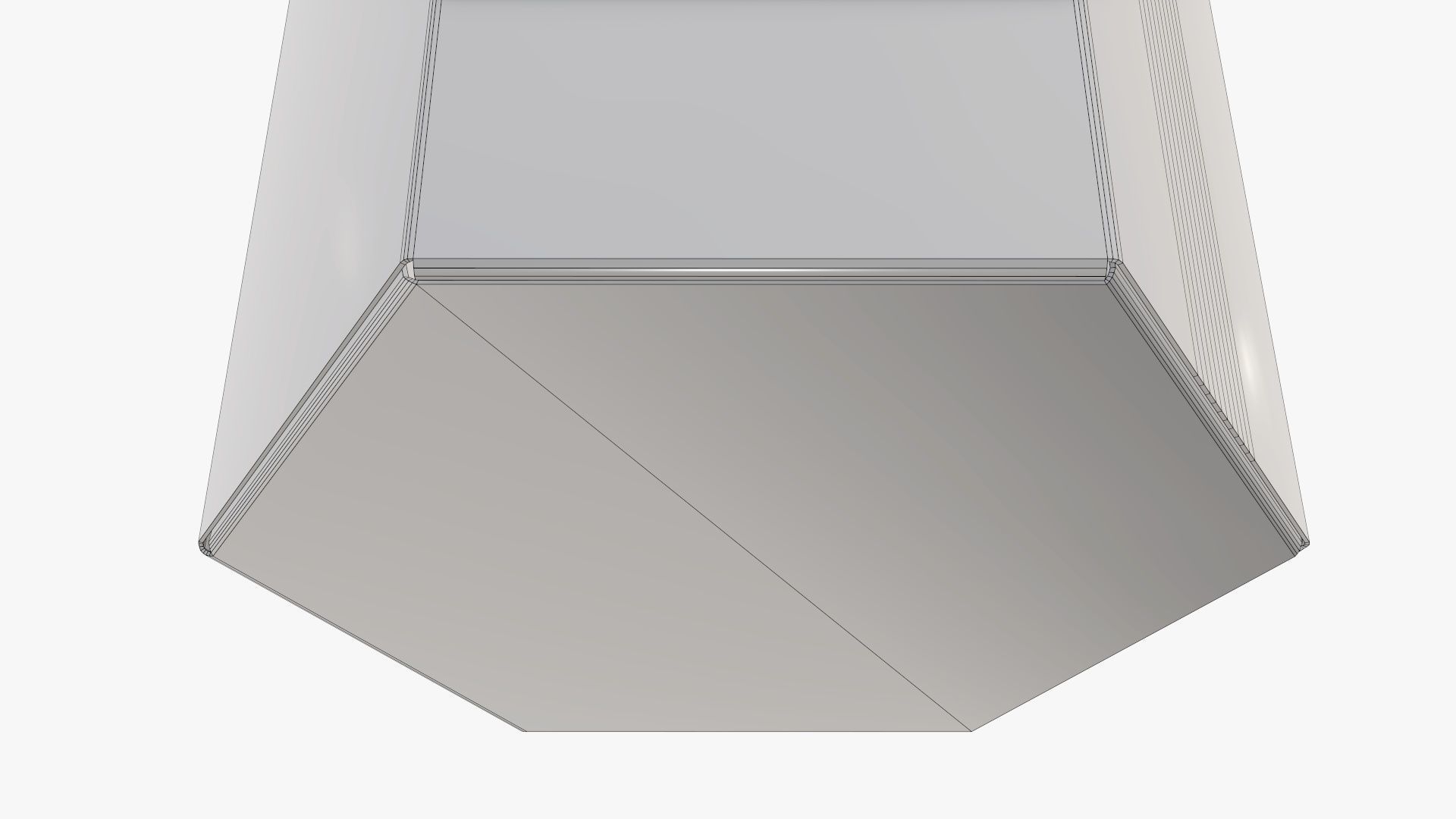 Paper box hexagonal closed 03 corrugated cardboard white 3D model_9